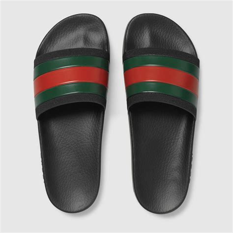 black gucci slides for men|Gucci slides men price.